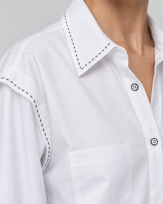 Myla Hand-Stitched Cotton Shirt