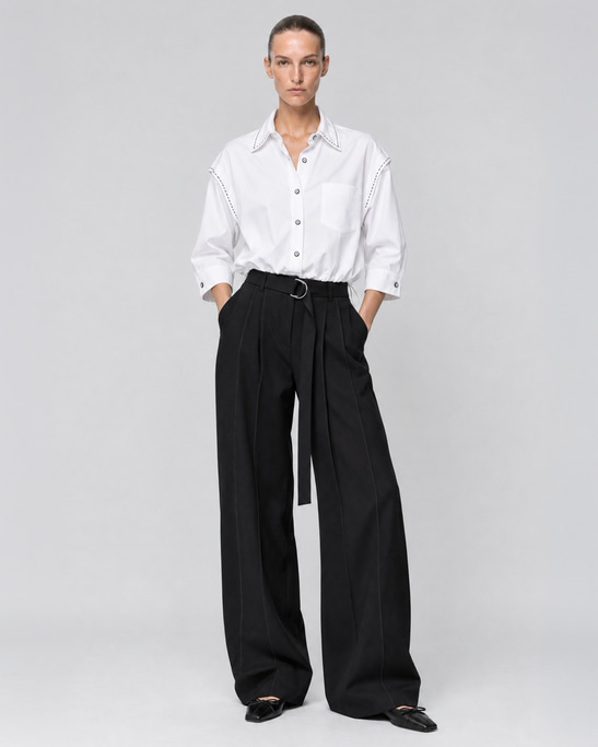 Myla Hand-Stitched Cotton Shirt