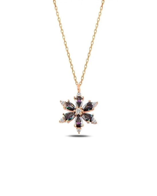 Mystic Topaz Star Flower Necklace