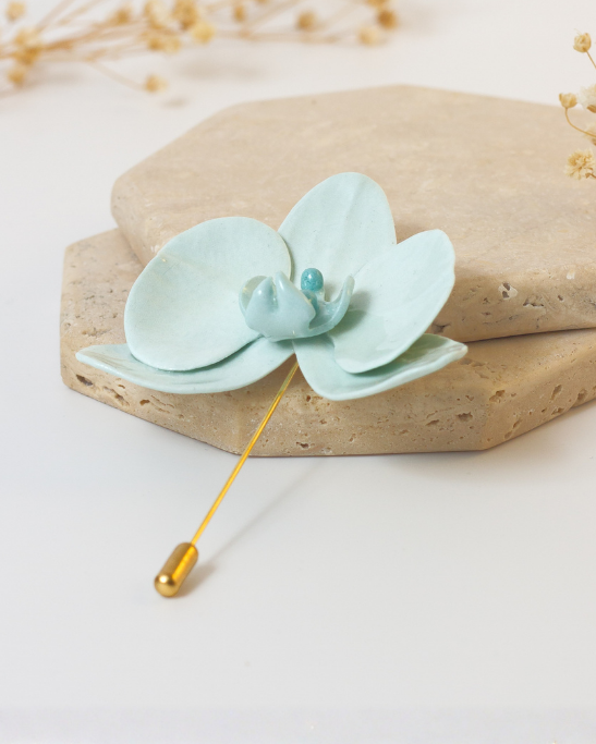 Orchid Brooche - Mint