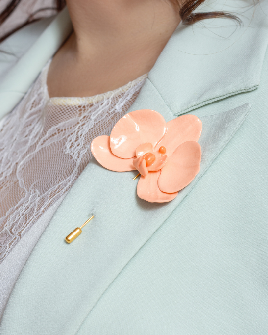 Orchid Brooche - Peache
