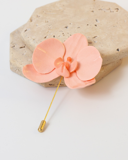 Orchid Brooche - Peache