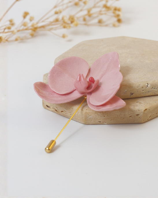 Orchid Brooche - Pink