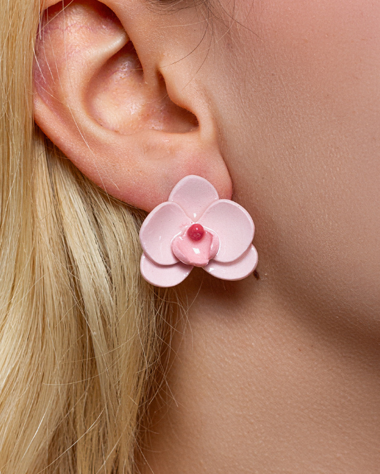 Orchid Earrings - Pink