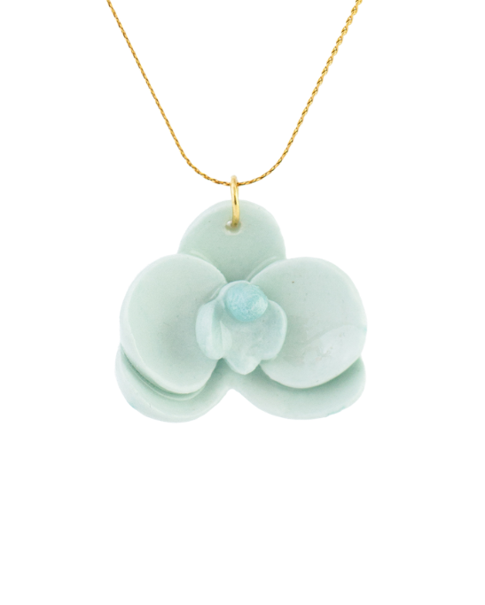 Orchid Mini Porcelain Necklace