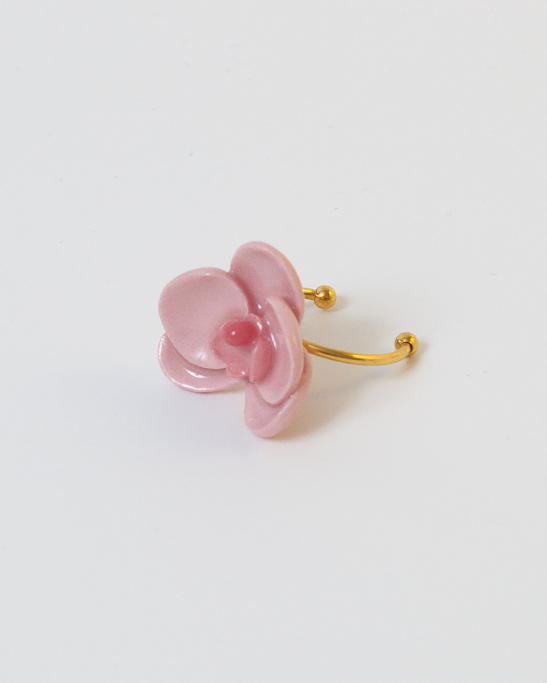 Orchid Mini Porcelain Ring - Pink