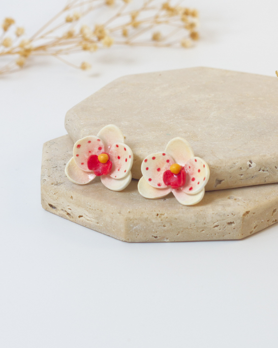 Orchid Muse Earrings - Amber Blaze