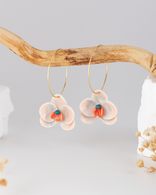 Orchid Muse Hoop Earrings - Horizon Glow