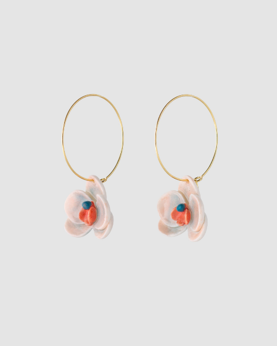 Orchid Muse Hoop Earrings - Horizon Glow