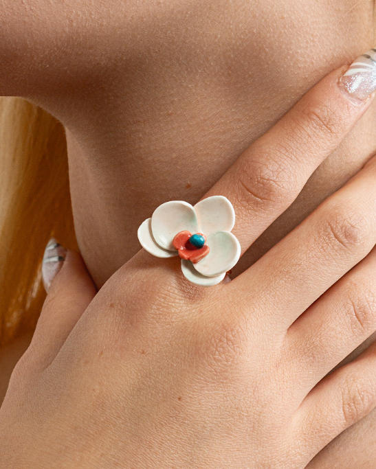 Orchid Muse Mini Porcelain Ring - Horizon Glow