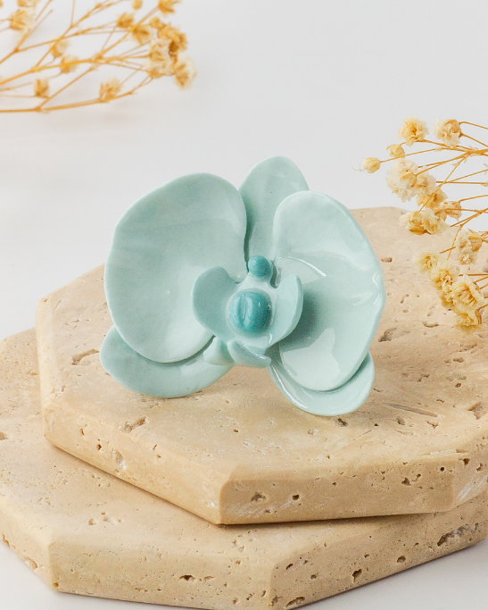 Orchid Porselain Ring - Mint
