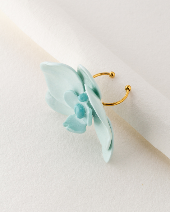Orchid Porselain Ring - Mint