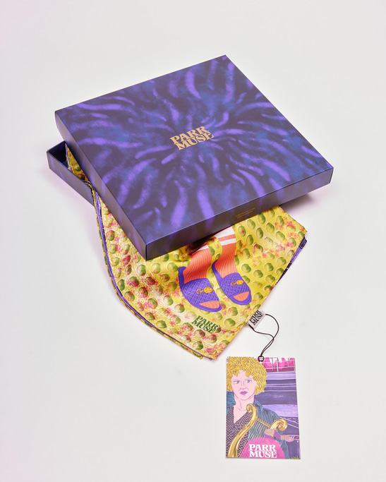 Orpheus & Eurydice Printed Scarf in Silk