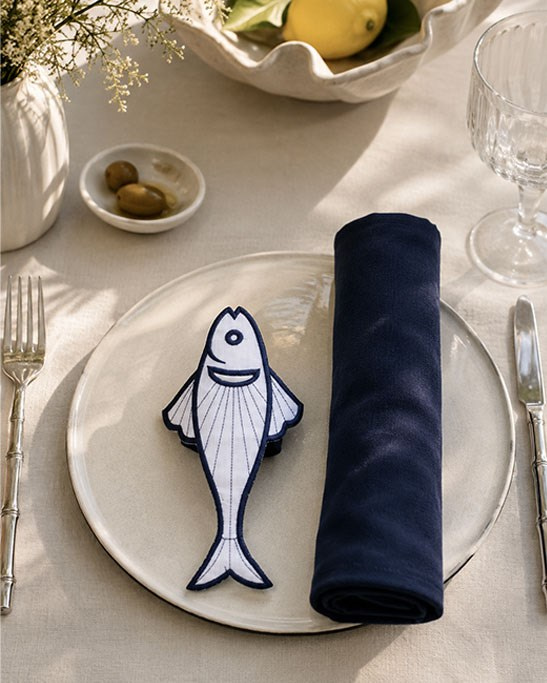 Pesce Kumaş Peçete Yüzüğü Seti