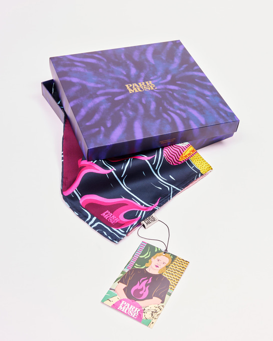 Phaeton Printed Scarf in Silk