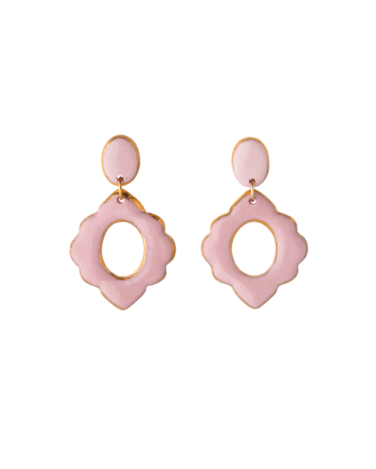 Ripple Earrings - Dusty Pink