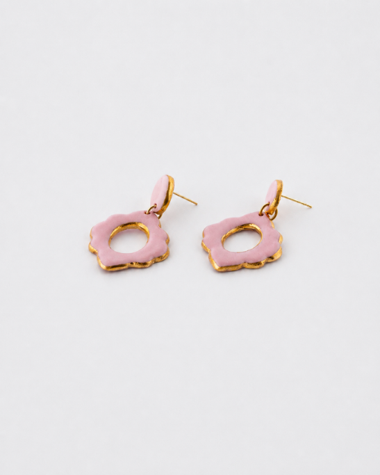 Ripple Earrings - Dusty Pink