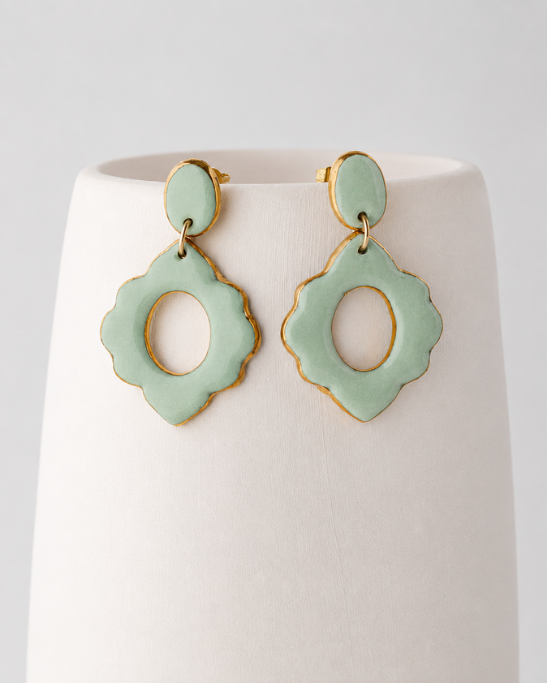 Ripple Earrings - Sage