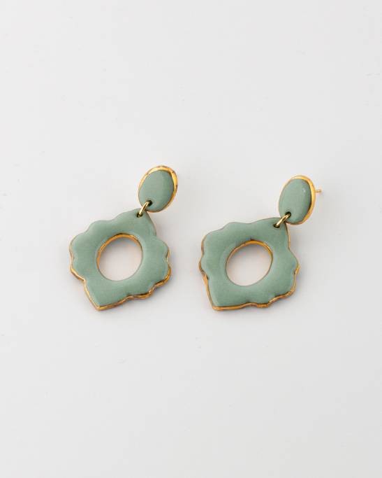 Ripple Earrings - Sage