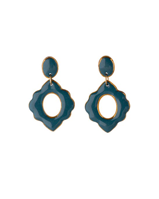 Ripple Earrings - Teal