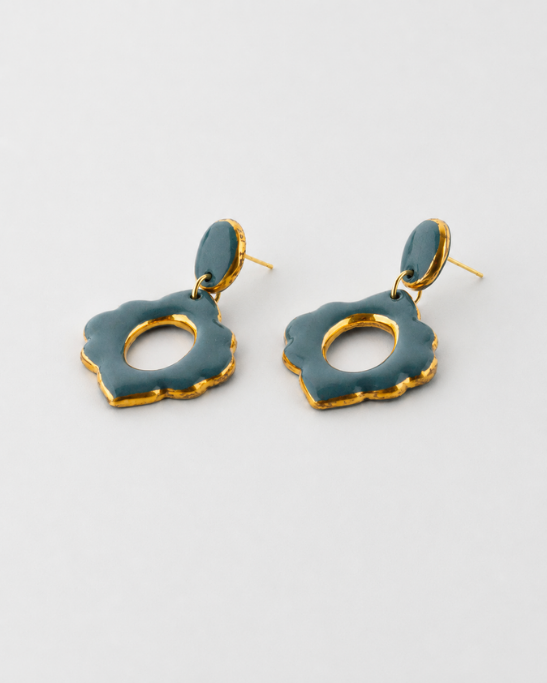 Ripple Earrings - Teal