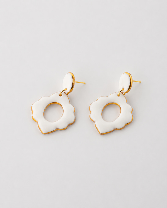 Ripple Earrings - White