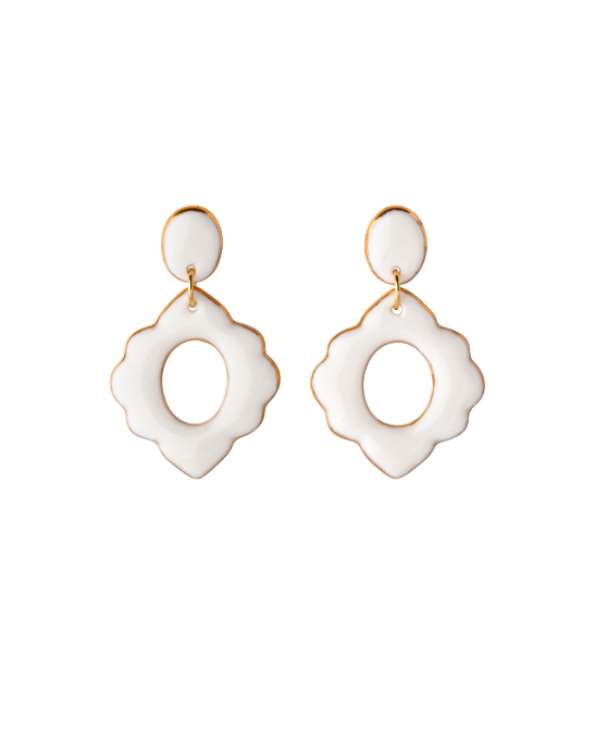 Ripple Earrings - White