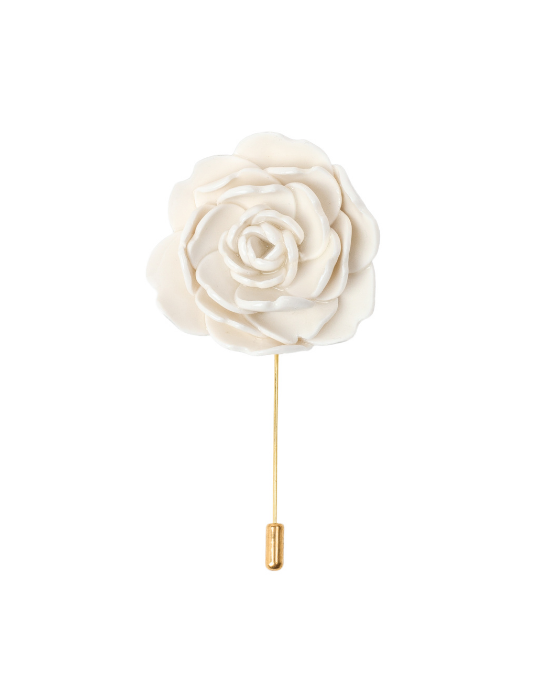Rose Brooche - White