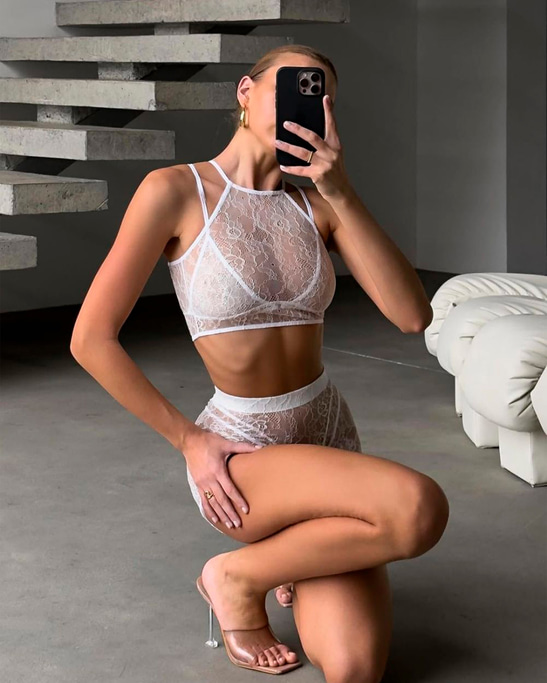 Selvya Set in White