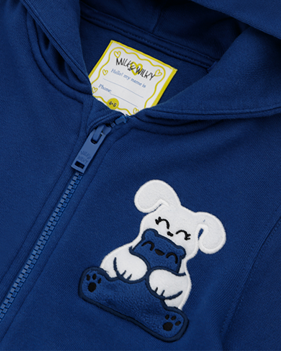 Squeaky Navy Zipped Hoodie Sweatshirt