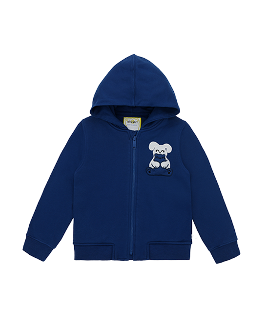 Squeaky Navy Zipped Hoodie Sweatshirt