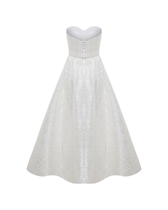 Shiny White Midi Dress