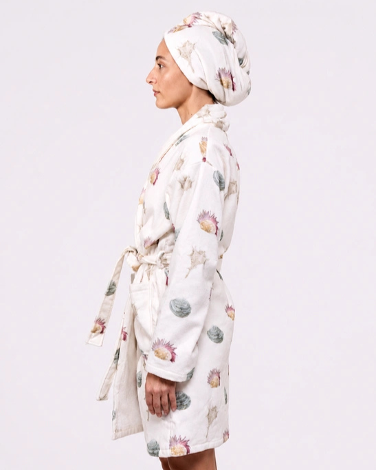 Siren's Reef Bathrobe and Hair Towel Set