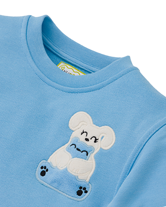 Squeaky Baby Blue Crew Neck Sweatshirt