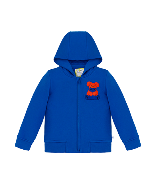 Squeaky Cobalt Blue Zipped Hoodie Sweatshirt