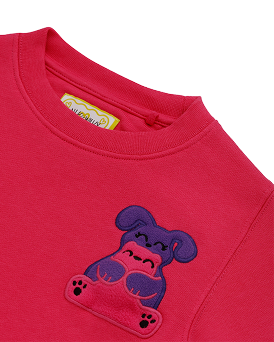 Squeaky Fuchsia Crew Neck Sweatshirt