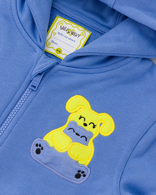 Squeaky Lilac Zipped Hoodie Sweatshirt
