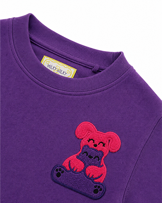 Squeaky Purple Crew Neck Sweatshirt
