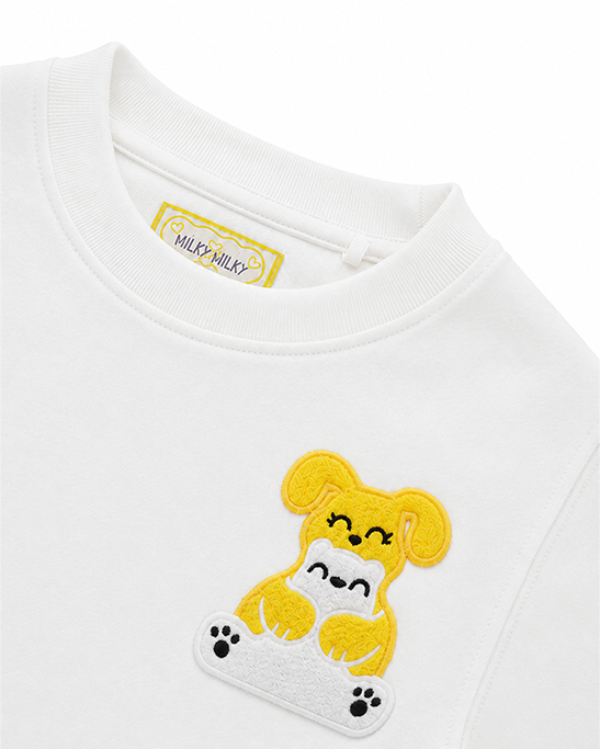 Squeaky White Crew Neck Sweatshirt