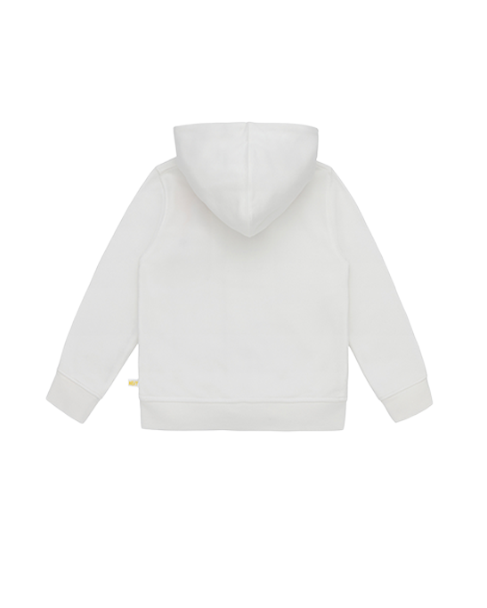 Squeaky White Zipped Hoodie Sweatshirt