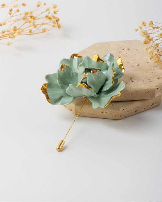 Tulip Brooche - Sage