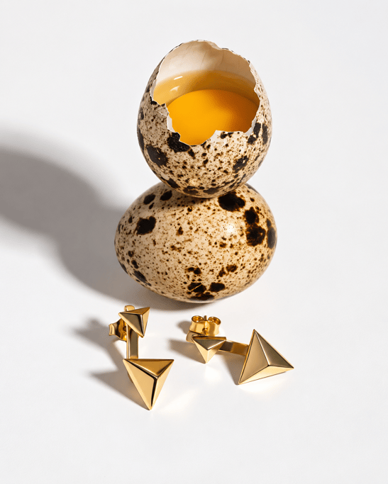 Upsıde Down Gold Plated Earrıngs