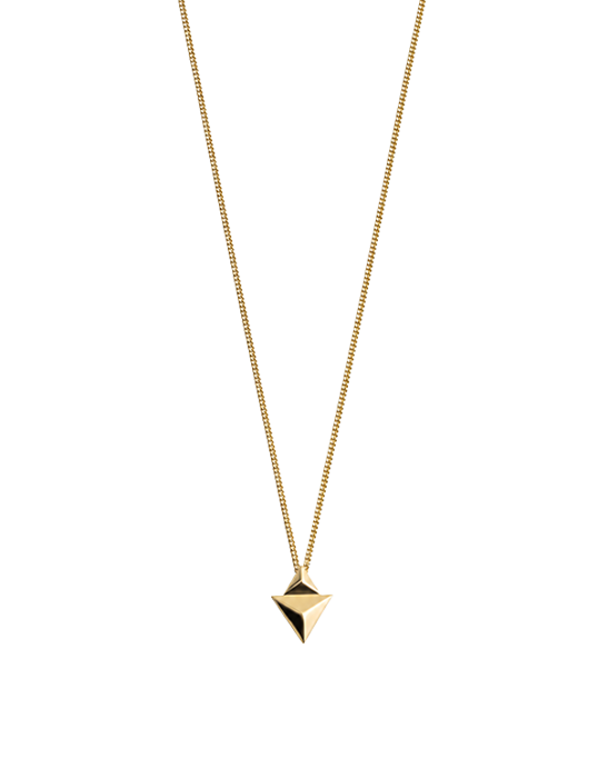 Upsıde Down Gold Plated Necklace