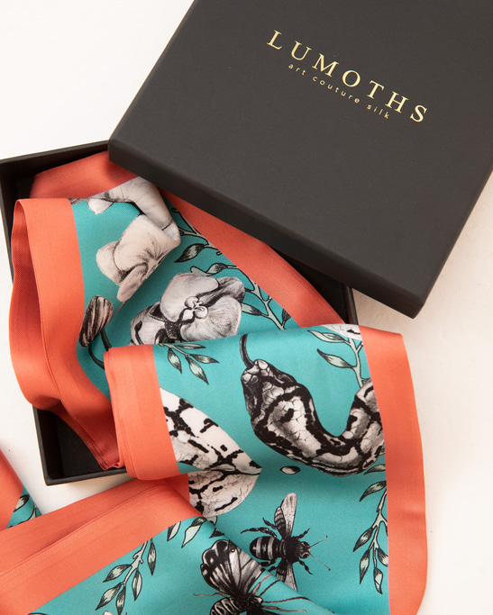 Watcher/ Snakes & Orchids Silk Twill