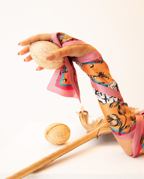 Watcher/ Snakes & Orchids Silk Twill