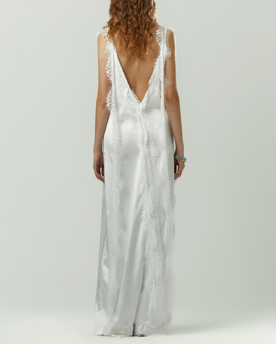 White Muse Satin Dress