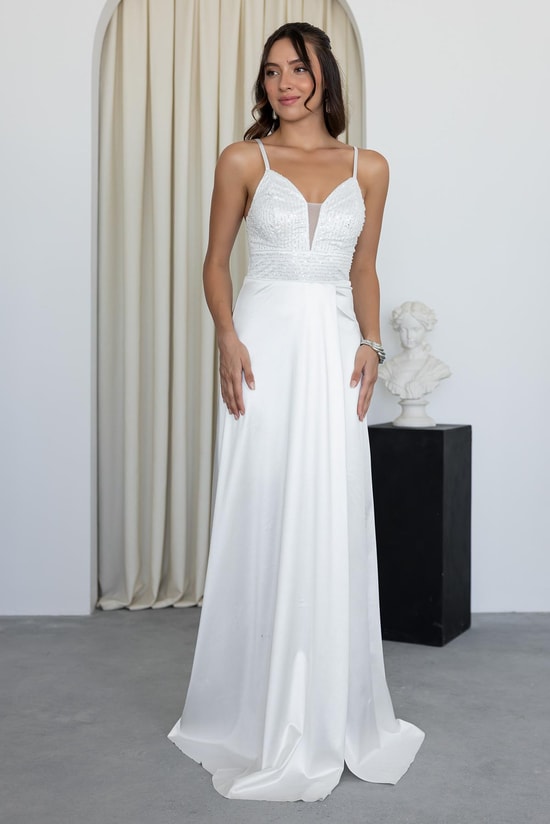 White Evening Dress