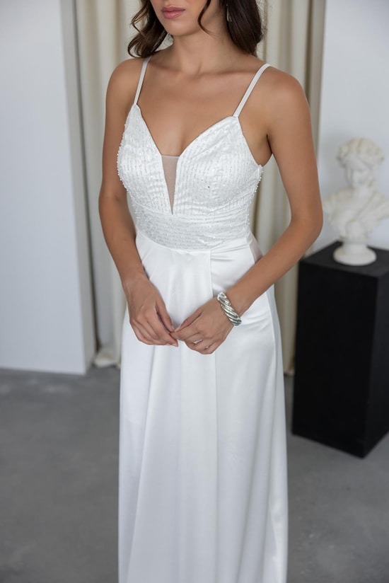 White Evening Dress