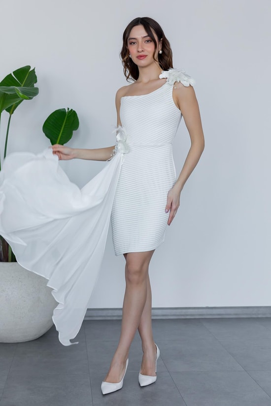 White Evening Dress