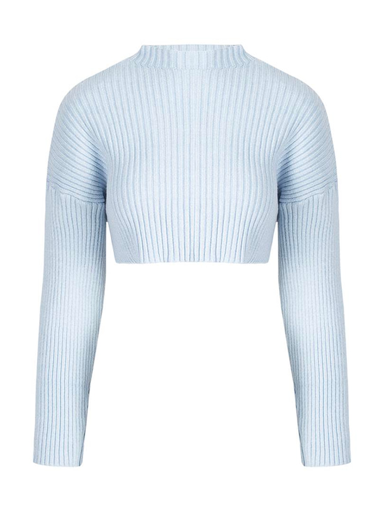 23FW113009 TRİKO CROP KAZAK